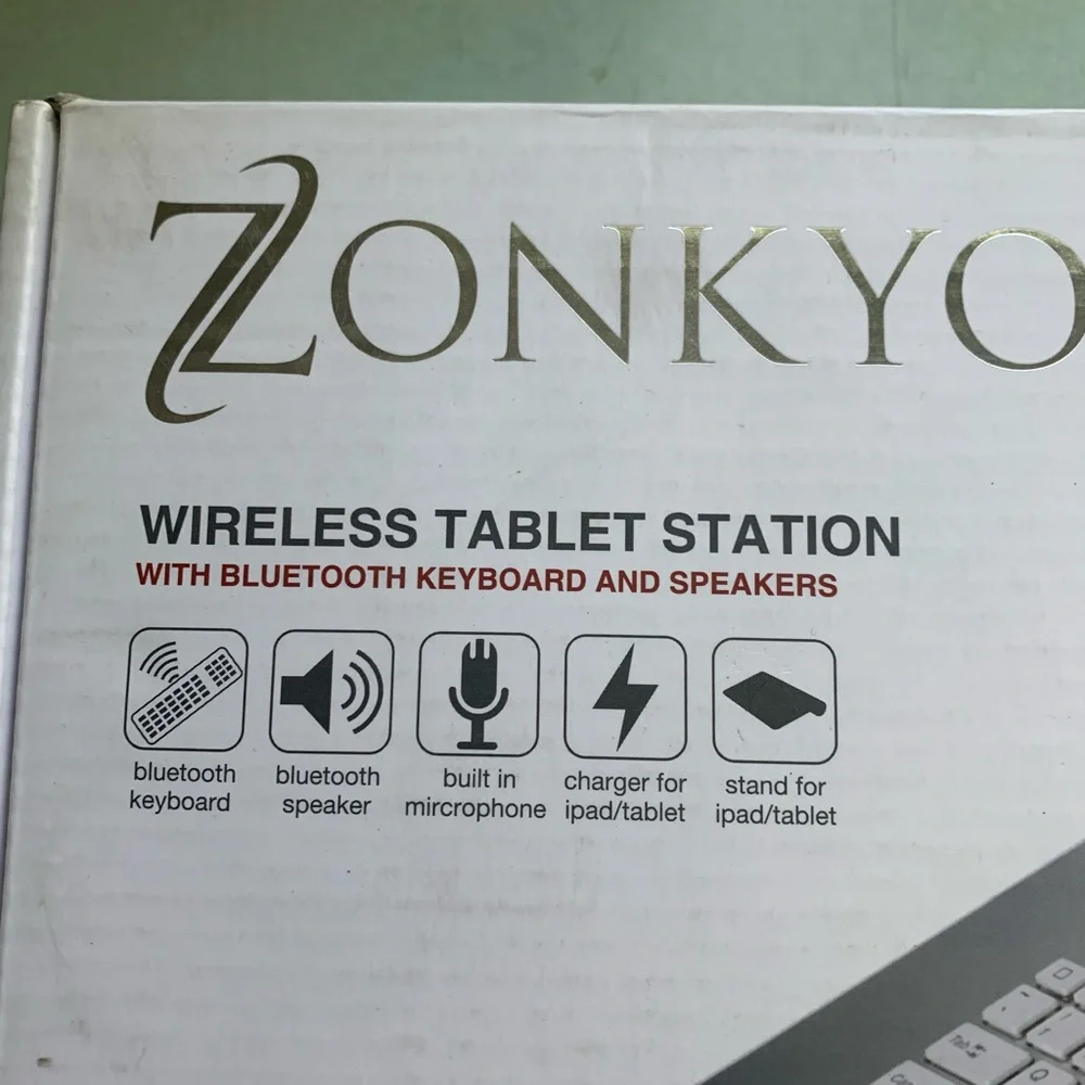 Zonkyo Wireless Tablet Station Bluetooth Keyboard